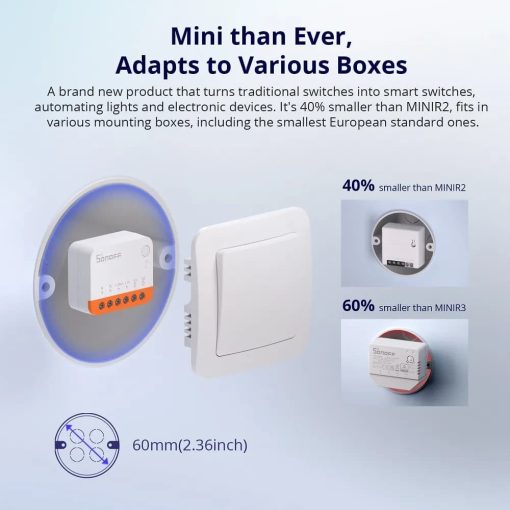 Sonoff Mini R4 Extreme MINI Wi-Fi okos relé