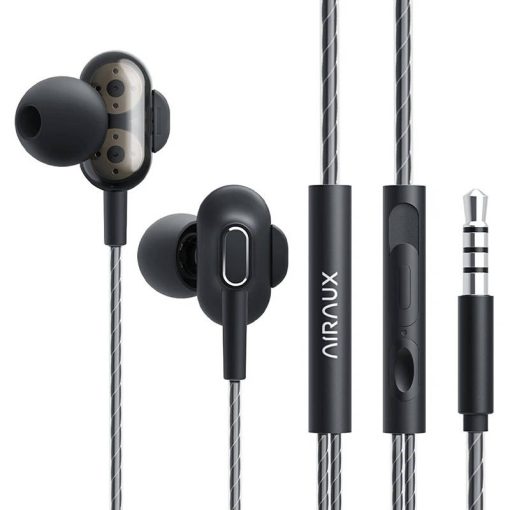 Blitzwolf AirAux AA-HE4 vezetékes fülhallgató, 3.5mm jack, 1.2m (fekete)