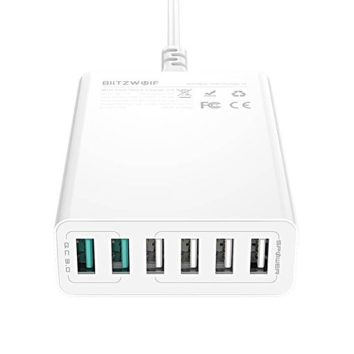 Blitzwolf BW-S15 töltő, 6x USB, QC 3.0, 60 W (fehér)