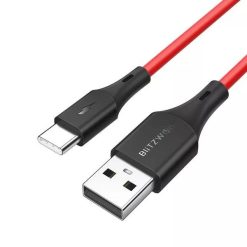 BlitzWolf BW-TC15 USB-C kábel, 3A, 1.8m (piros)